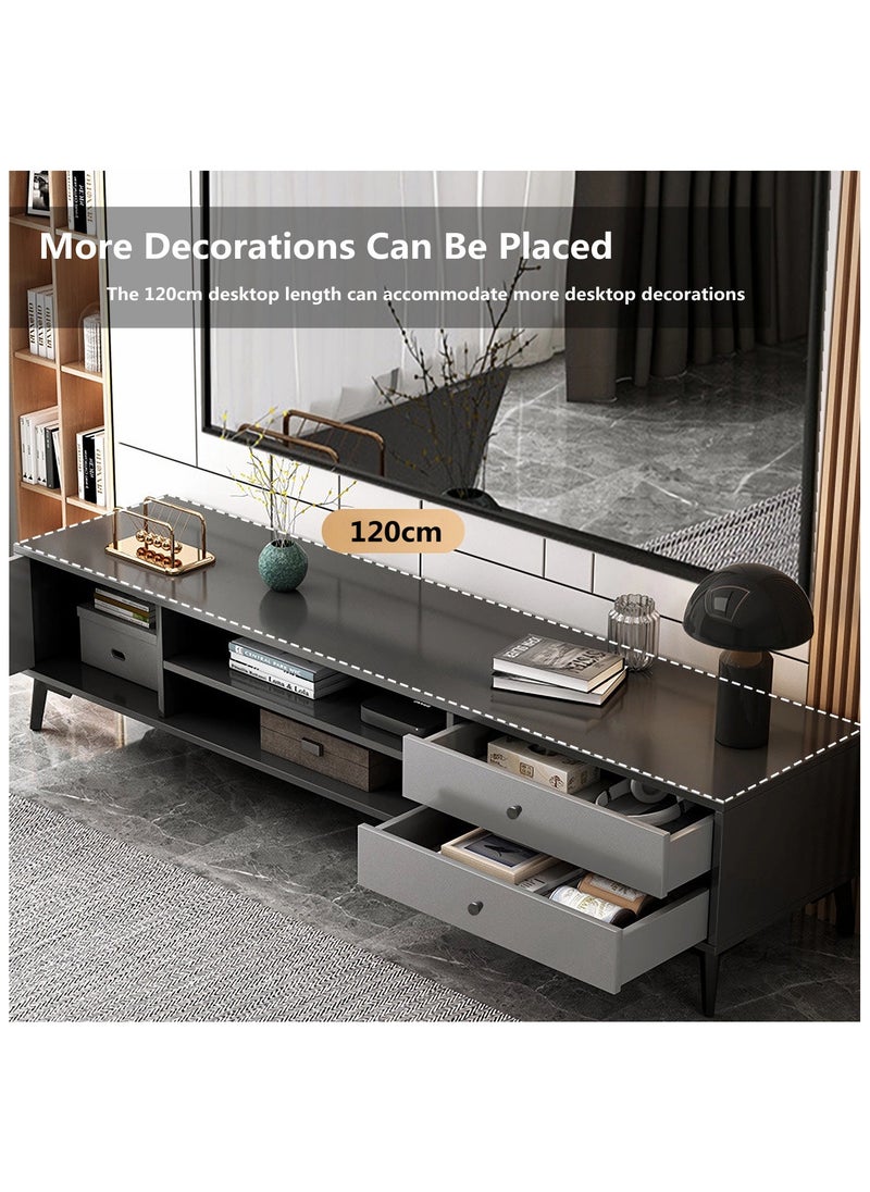 HXDream Tv Table,TV Cabinet,TV Table Stand With Doors and Drawers Living Room Furniture 120x30x40cm  - Image 3