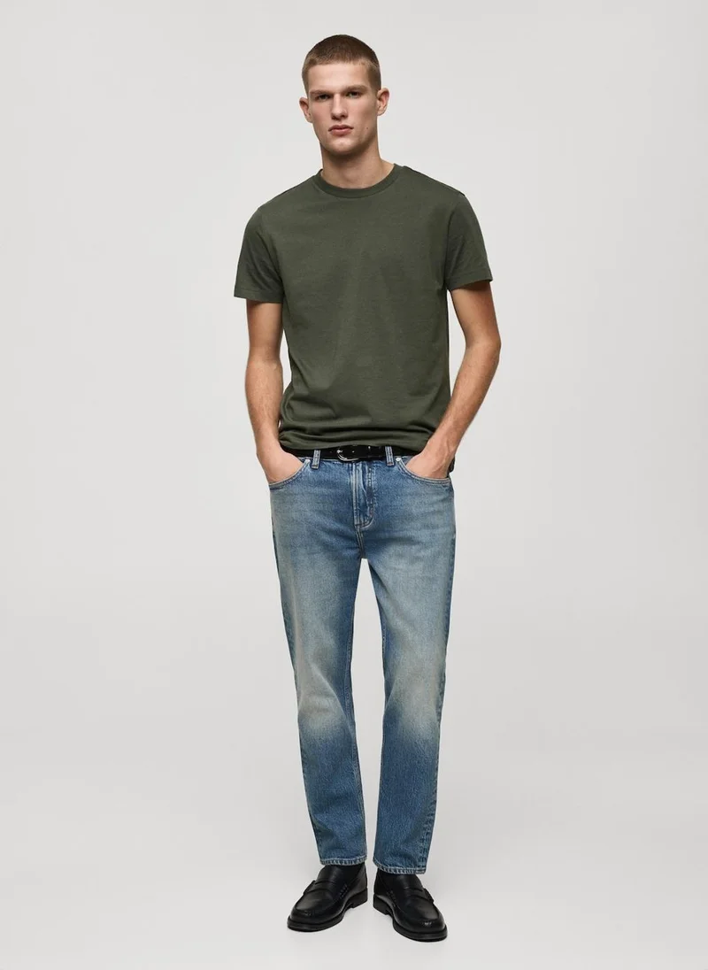 Mango Man Essential Crew Neck T-Shirt