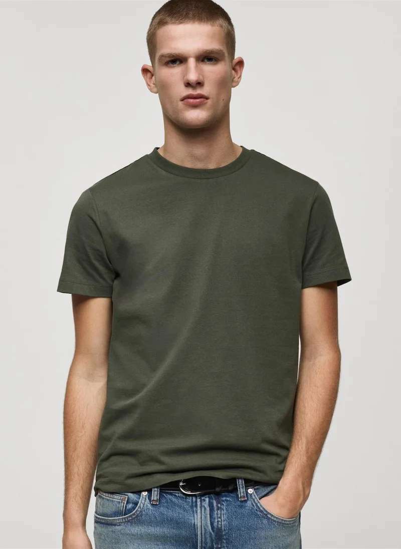 Mango Man Essential Crew Neck T-Shirt