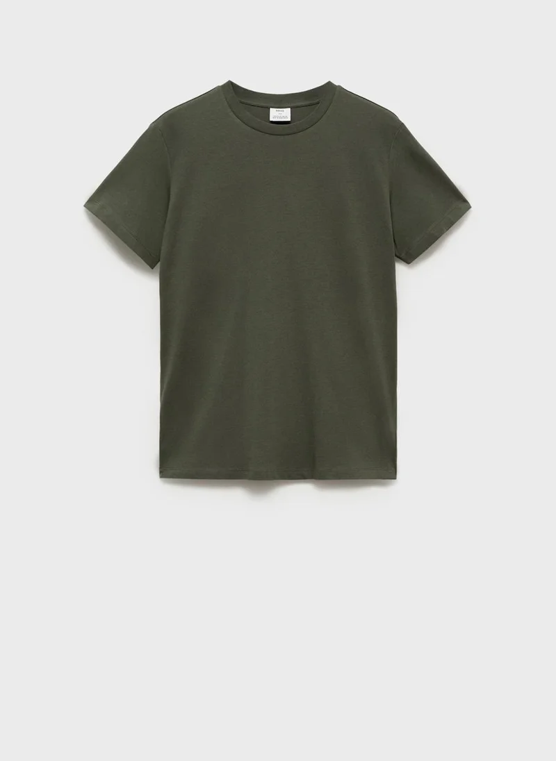 Mango Man Essential Crew Neck T-Shirt