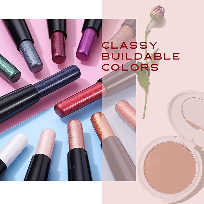 CCbeauty 3 Pack DualEnded Eyeshadow StickHigh Pigmented Metallic Cream Shimmer Eye Shadow StickWaterproof Neutral to Deep Eyeshadow Pencil CrayonGlitter Eyeliner Pen Prime Eye Makeup Smudger - Image 3