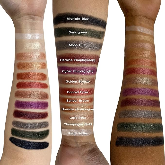 CCbeauty 3 Pack DualEnded Eyeshadow StickHigh Pigmented Metallic Cream Shimmer Eye Shadow StickWaterproof Neutral to Deep Eyeshadow Pencil CrayonGlitter Eyeliner Pen Prime Eye Makeup Smudger - Image 2