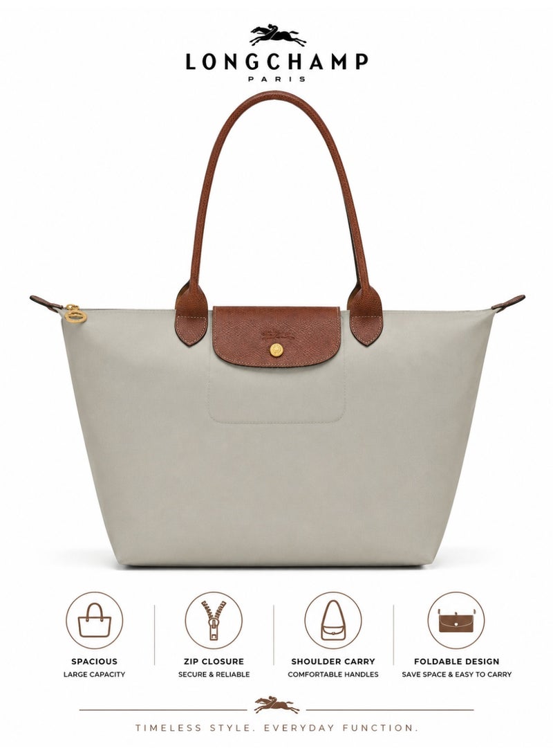 Longchamp Paris Le Pliage Large Shoulder Tote Bag for Women | Recycled Polyamide Fabric | Zip & Snap Closure | Lightweight Travel, Work & Everyday Handbag | Fits Laptop - Image 1