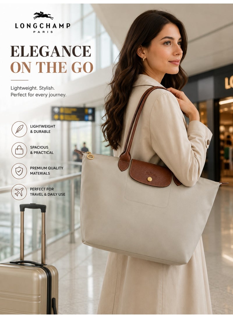 Longchamp Paris Le Pliage Large Shoulder Tote Bag for Women | Recycled Polyamide Fabric | Zip & Snap Closure | Lightweight Travel, Work & Everyday Handbag | Fits Laptop - Image 2