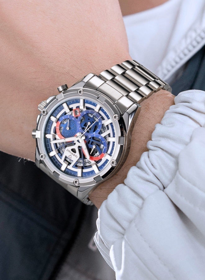 Mark Fairwhale Men's Round Three-Eye Six-Hand Multi-Function Calendar Pointer Watch - Image 2