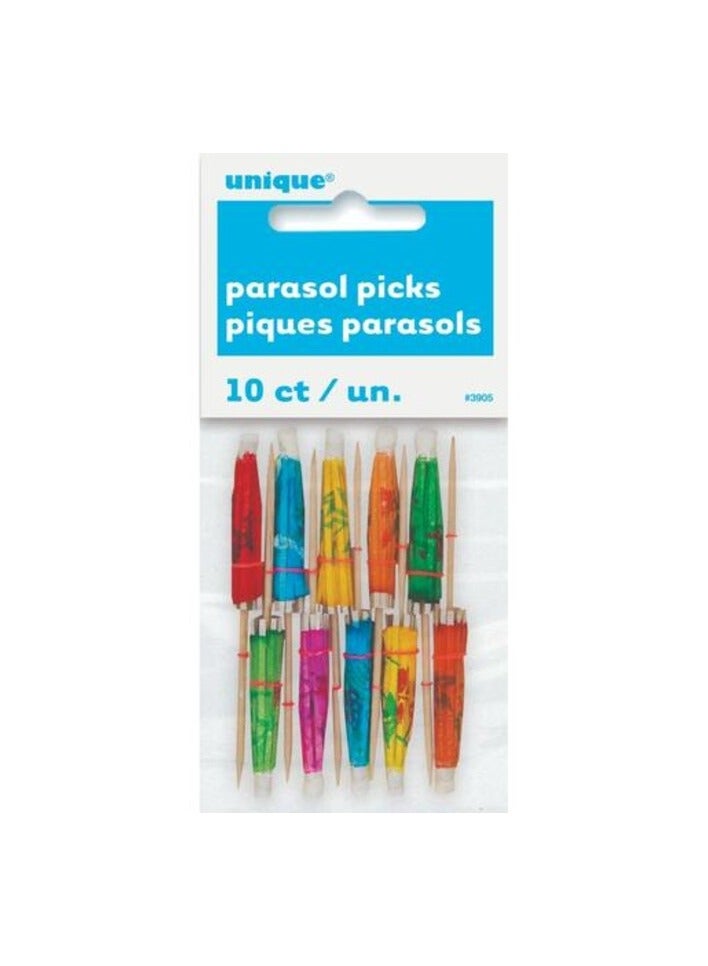 يونيك فريدة من نوعها - مظلات ورقية للحفلات 10 قطع