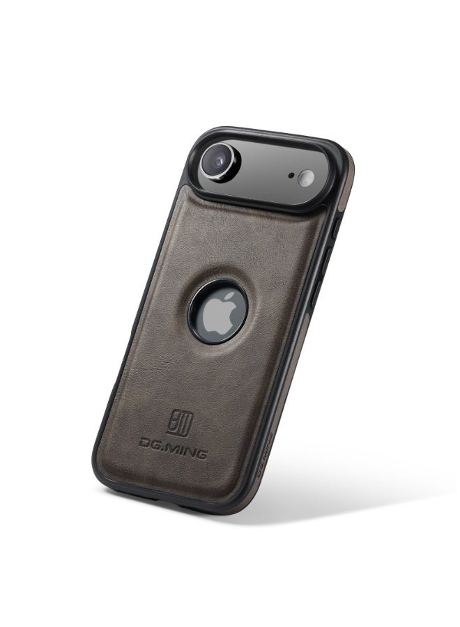 ديجمينغ جراب حماية خلفي جلد صناعي مع فتحة شعار مضاد للصدمات متوافق مع   Iphone 17 Air (كوفي) - Image 1