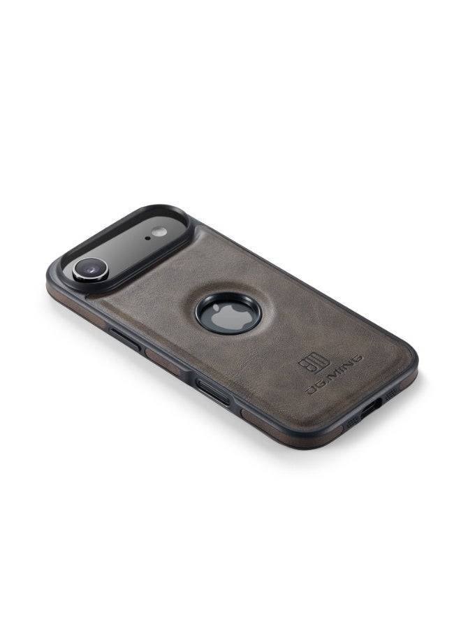 ديجمينغ جراب حماية خلفي جلد صناعي مع فتحة شعار مضاد للصدمات متوافق مع   Iphone 17 Air (كوفي) - Image 2