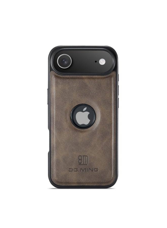 ديجمينغ جراب حماية خلفي جلد صناعي مع فتحة شعار مضاد للصدمات متوافق مع   Iphone 17 Air (كوفي) - Image 3