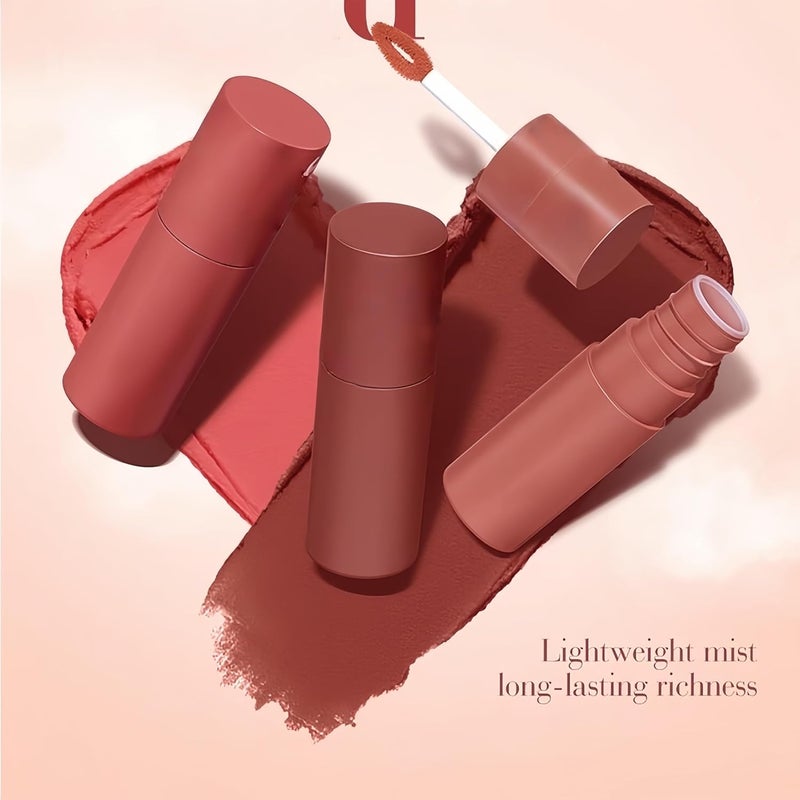 WEERSHUN Pigmented Velvet Lip Glaze for Lips & Cheeks, Velvet Matte Liquid Lipstick, High Pigmented Lip Stain, Smooth Soft Lip Makeup, Lightweight, Quick-Drying, Smooths & Hides Lip Lines (#03) - Image 2