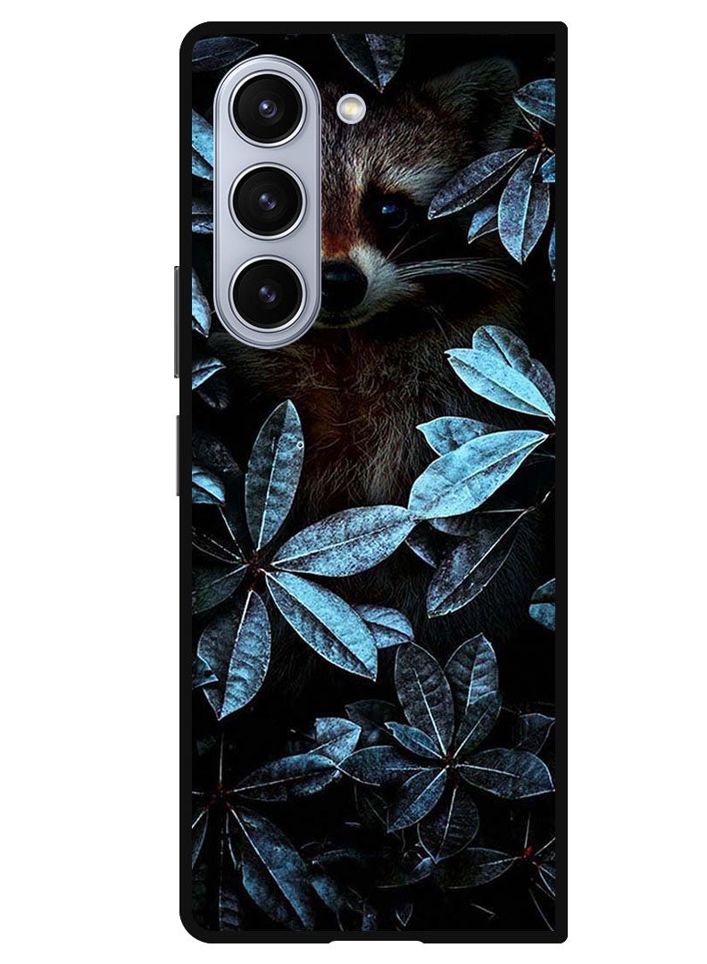 Theodor Protective Case Anti Scratch Shock Proof Bumper Cover For Samsung Galaxy Z Fold 5 Animal Between Leaves - Image 1