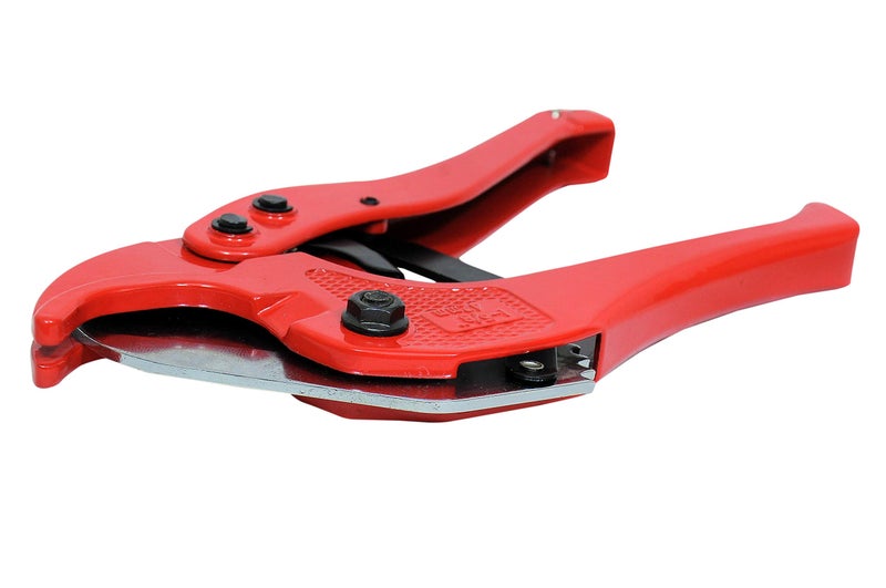 Jon Bhandari Tools PVC Pipe Cutter 42mm – Lightweight Tube Cutter with Ratchet Handle & Safety Lock | Heat-Treated Blade for Smooth Cutting of PVC & Plastic Pipes | Ideal for DIY & Home Use (Red) - Image 2