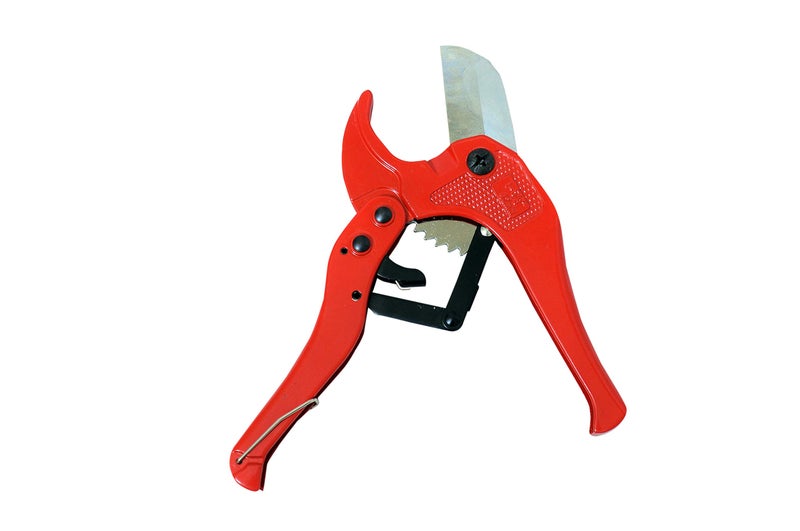 Jon Bhandari Tools PVC Pipe Cutter 42mm – Lightweight Tube Cutter with Ratchet Handle & Safety Lock | Heat-Treated Blade for Smooth Cutting of PVC & Plastic Pipes | Ideal for DIY & Home Use (Red) - Image 3
