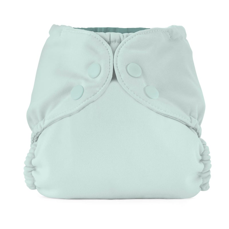 Esembly Cloth Diaper Cover - Reusable Swim Diaper, Waterproof, Breathable - Adjustable Outer Layer Over Absorbent Inner for Blowout Protection - Mist, Size 2 (18-35lbs) - Image 1