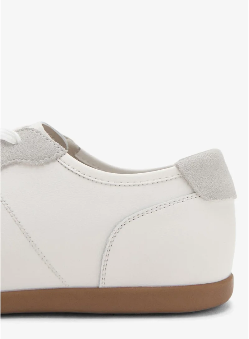 Mango Man 01-BLANCO Leather Mixed Sneakers for Men | Best Price UAE