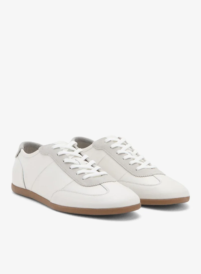 Mango Man Leather Mixed Sneakers