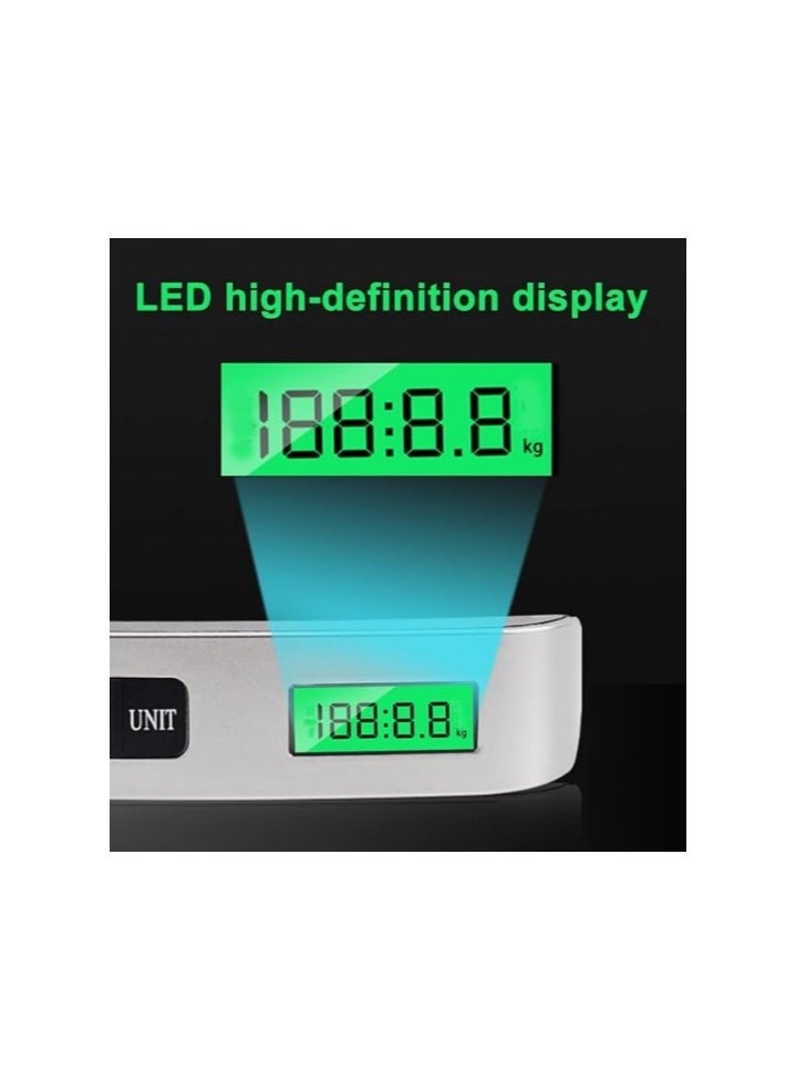 Generic - Digital Travel Luggage Scale - Portable Handheld Digital Baggage Scale with LCD Screen, 50kg/110lbs - Electronic Travel Scale for Suitcases and Bags - Lightweight Digital Weighing Scale for Luggage. - Image 1