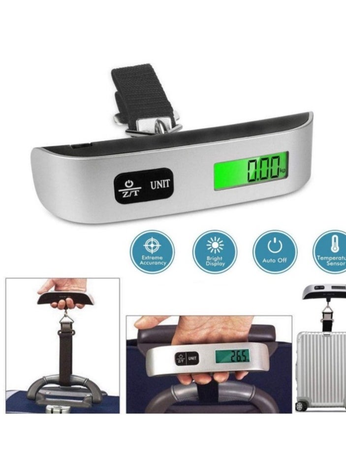 Generic - Digital Travel Luggage Scale - Portable Handheld Digital Baggage Scale with LCD Screen, 50kg/110lbs - Electronic Travel Scale for Suitcases and Bags - Lightweight Digital Weighing Scale for Luggage. - Image 1