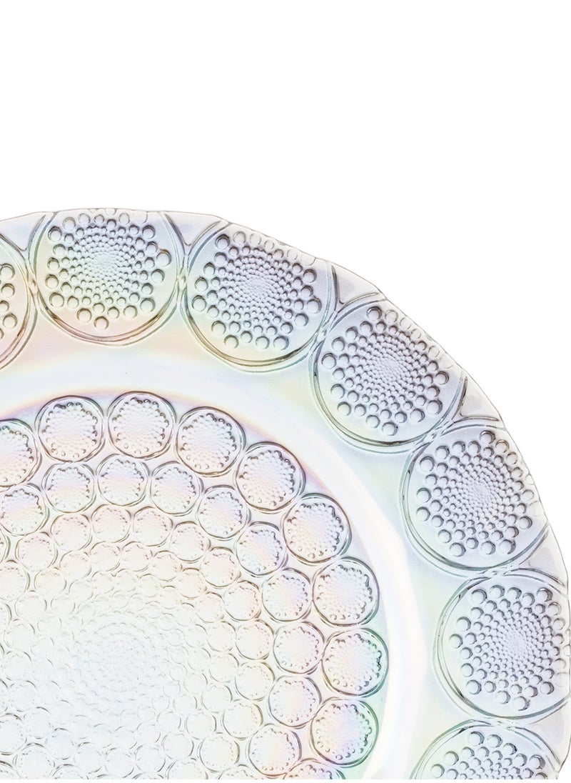 byblos - Glass serving dish for sweets, chocolate, and fruits, multi-use, size 32cm, depth 3 cm - Image 1