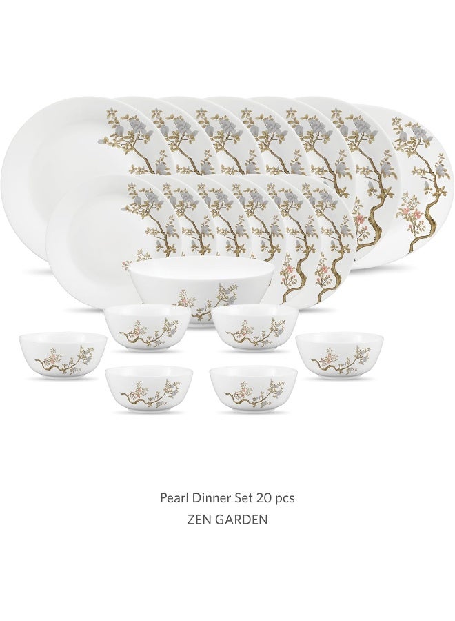 La Opala Diva Pearl Dinner Set 20 Pcs Zen Garden  - Image 2