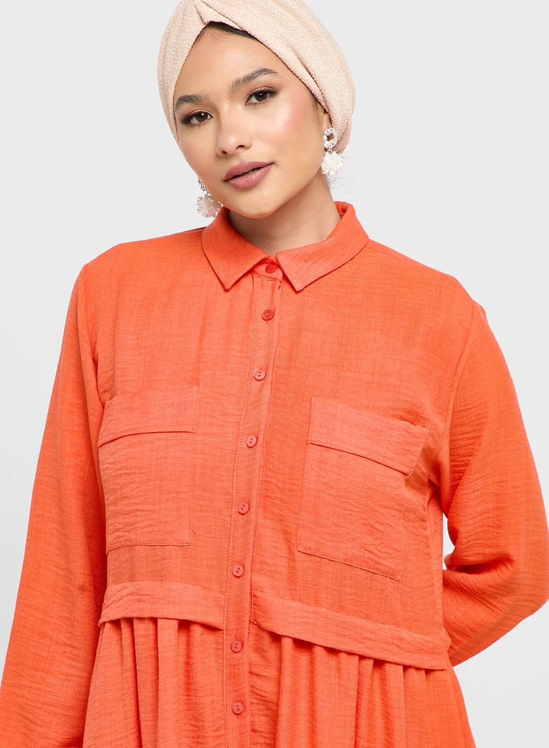 Khizana Ruffle Hem Detail Dress