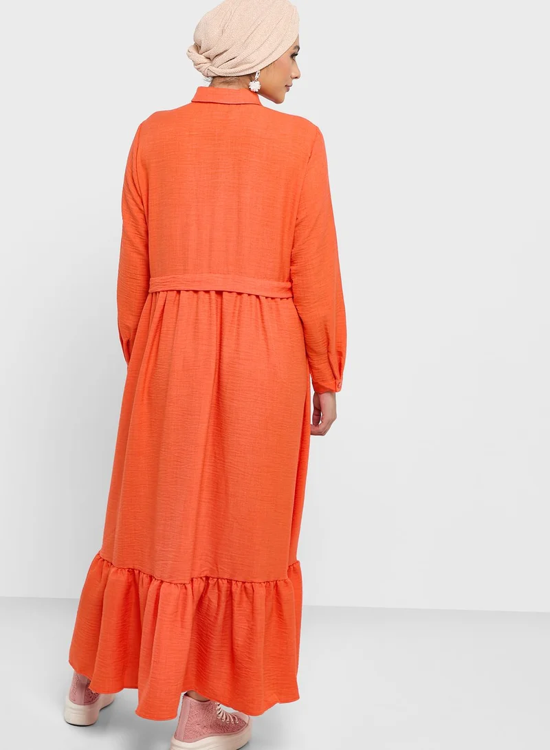 Khizana Ruffle Hem Detail Dress
