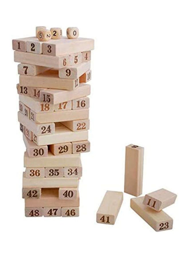 48Pcs Wood Block Games Building Blocks