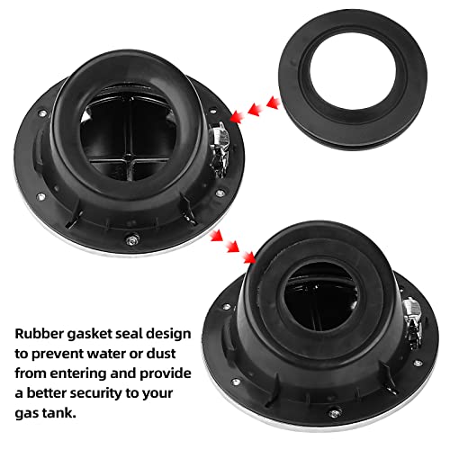 Parfyter Fuel Filler Door Cap Electroplate Silvery Gas Cover Cap Compatible with Jeep Wrangler 2007-2017 JK & Unlimited 2 door and 4 door + US Flag stickers cross bar Accessories，Aluminum+ABS Accessories - Image 5