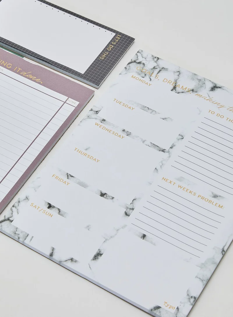Typo 3 Pack Marble Planner