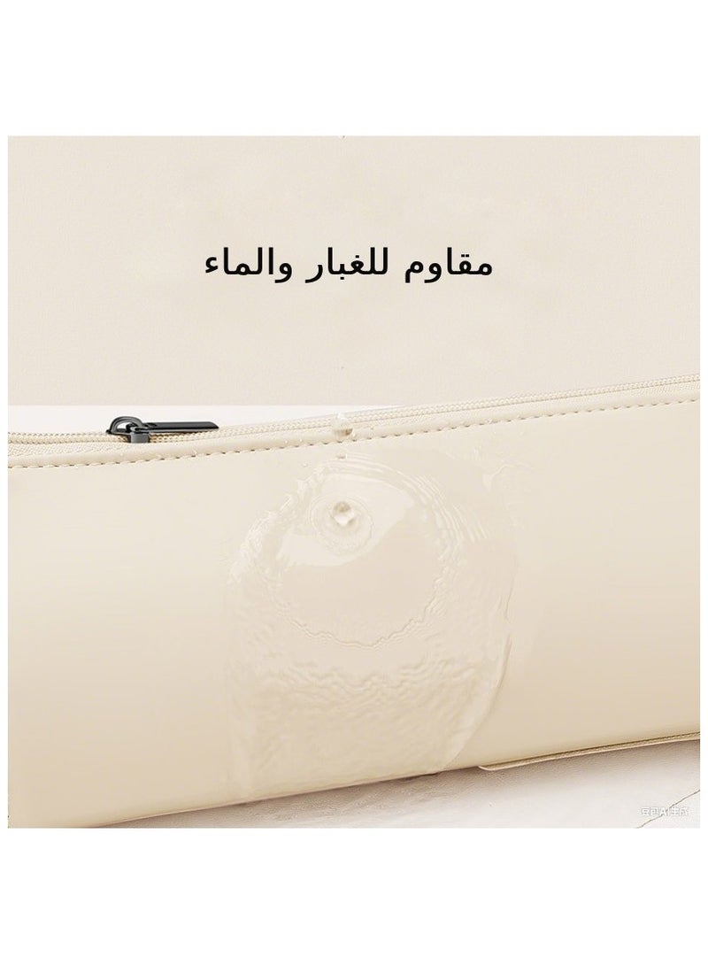 السعي للأفضل حقيبة تخزين مكواة تجعيد الشعر، منظم مكواة تجعيد الشعر للسفر، حقيبة مكواة تجعيد الشعر المقاومة للحرارة، مبطنة بالألمنيوم، قابلة للحمل ومقاومة للماء مع جيب كابل قابل للفصل لمكواة تجعيد الشعر ومكواة فرد الشعر 29x9x7 سم - Image 3