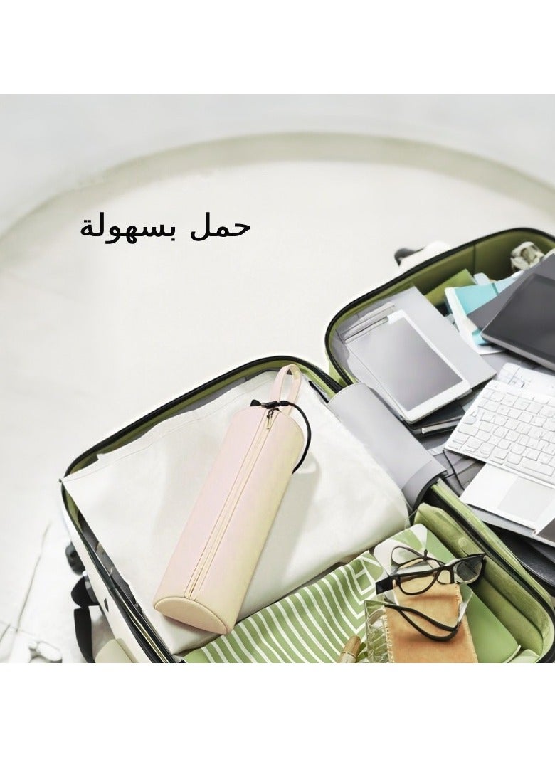 السعي للأفضل حقيبة تخزين مكواة تجعيد الشعر، منظم مكواة تجعيد الشعر للسفر، حقيبة مكواة تجعيد الشعر المقاومة للحرارة، مبطنة بالألمنيوم، قابلة للحمل ومقاومة للماء مع جيب كابل قابل للفصل لمكواة تجعيد الشعر ومكواة فرد الشعر 29x9x7 سم - Image 5