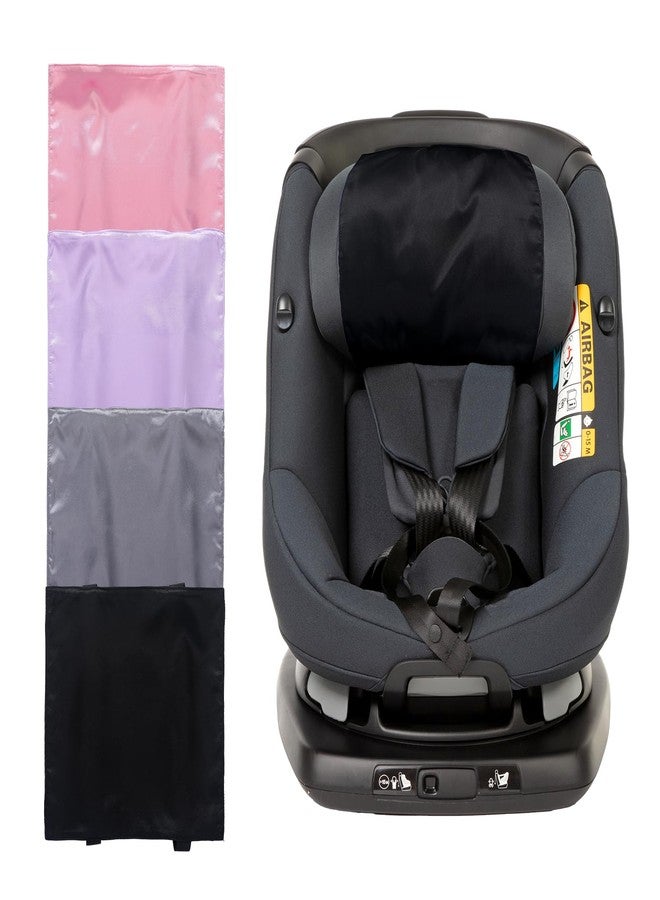 Tegeme تغيم 4 قطع غطاء رأس مقعد السيارة من الساتان للأطفال غطاء رأس ناعم من الحرير لحماية شعر الأطفال الرضع أثناء النوم للبنين والبنات - Image 1