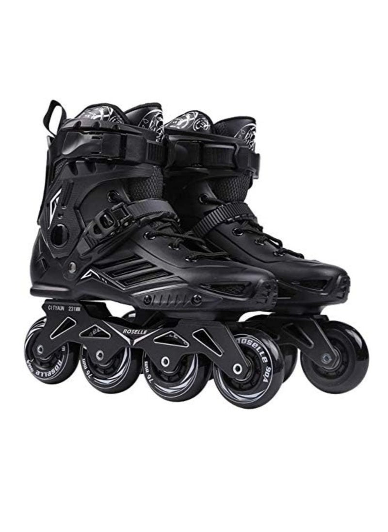 ROSELLE - Professional Single Row Roller Blades Speed Skating Shoes ( Size 34 ) - Image 1