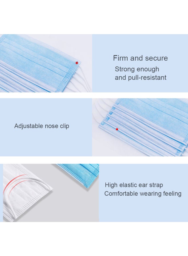 NIBEMINENT 10-Piece 3-Layer Disposable Safety Face Mask - Image 2