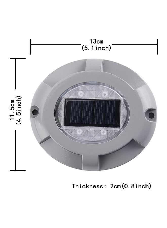 نيبمينينت مصباح أرضي للممر يعمل بالطاقة الشمسية بأربعة مصابيح LED رمادي/أسود/شفاف 25x12.5x22سم - Image 4