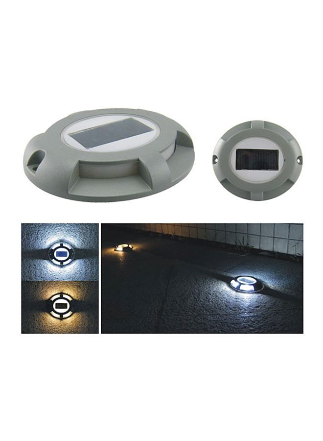 نيبمينينت مصباح أرضي للممر يعمل بالطاقة الشمسية بأربعة مصابيح LED رمادي/أسود/شفاف 25x12.5x22سم - Image 2