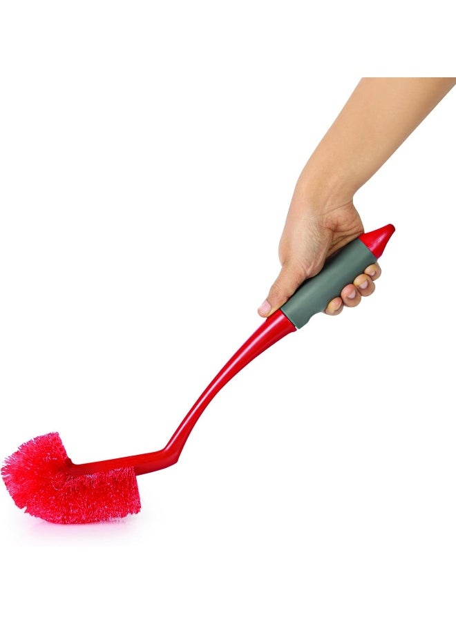 Kleeno - Kleeno Cello Angular Toilet Brush Set (Red and Grey, 2-Pieces) - Image 1