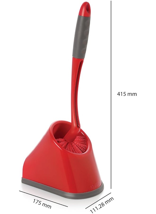 Kleeno - Kleeno Cello Angular Toilet Brush Set (Red and Grey, 2-Pieces) - Image 1