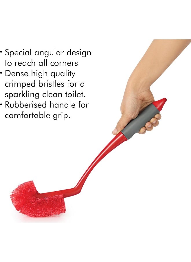 Kleeno - Kleeno Cello Angular Toilet Brush Set (Red and Grey, 2-Pieces) - Image 1