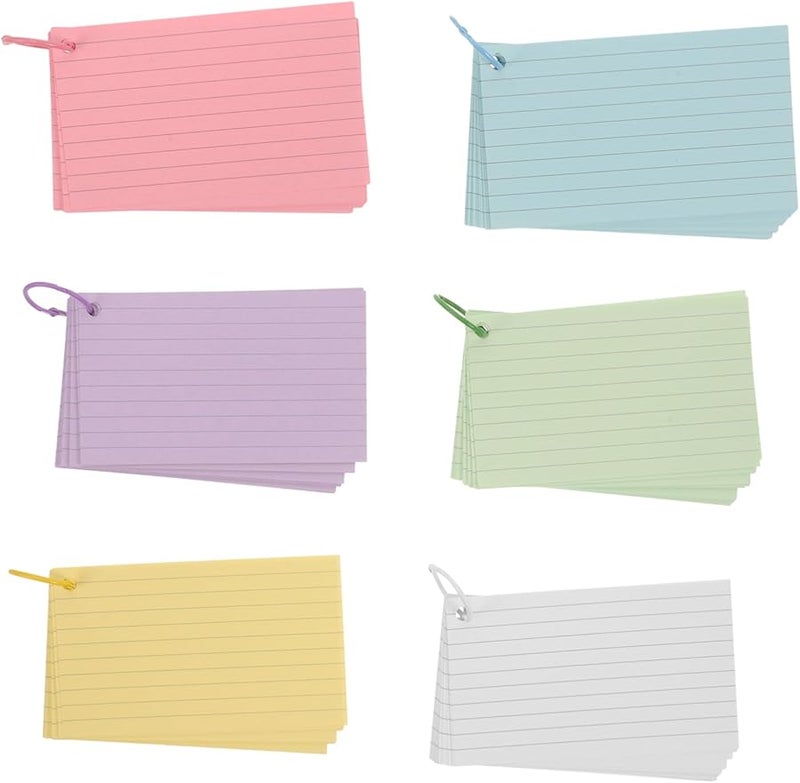 بطاقات فهرس مثقوبة مسبقًا 1 مجموعة بطاقات تعليمية محمولة لدراسة مفردات التذكير - Image 1