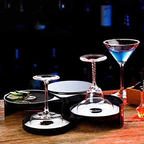 Qicfrk Glass Rimmer Salt Rimmer, 3 Tier Bar Glass Rimmer with 1 Ice Cube Clips Salt Rimmer Set for Margarita Tray and Cocktail Bartender Tool,Salt Box - Image 3