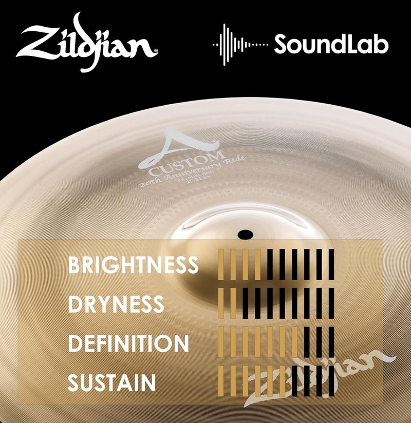 Zildjian A Custom 21" 20th Anniversary Ride Cymbal - Image 5