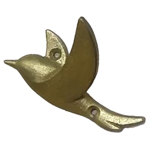 Ambipolar Flying Bird Iron Cast Decorative Bird Wall Mounted Coat Hooks (Robin Gold) - Image 3
