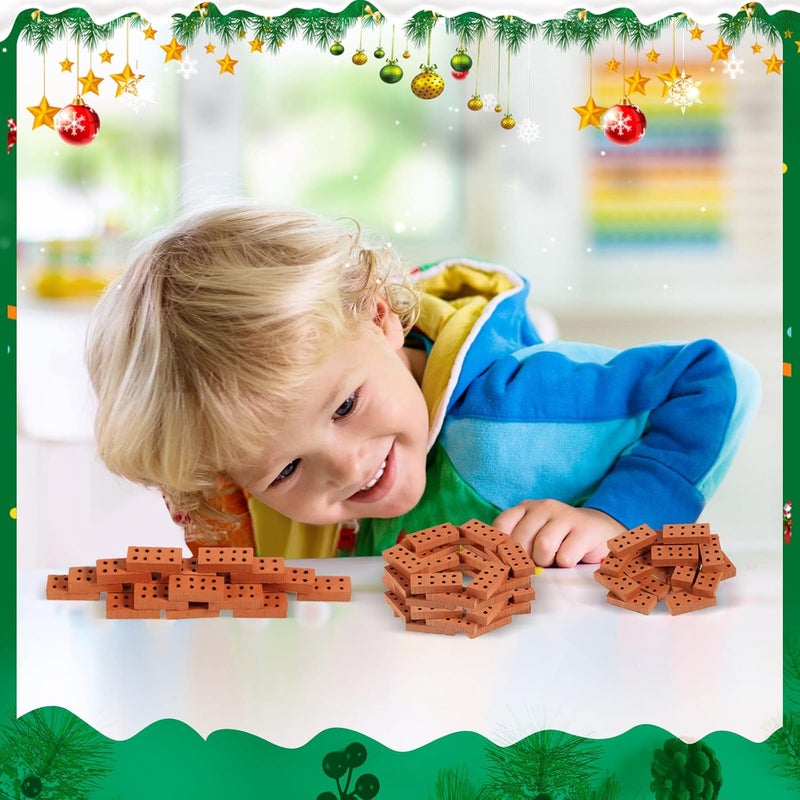 Excefore 50-Piece Miniature Brick Set, Realistic Tiny Building Bricks for DIY Dollhouse, Garden Decor, and Home Projects, Dimensions 0.79 x 0.39 x 0.2 Inches - Ideal for Craft Enthusiasts - Image 4