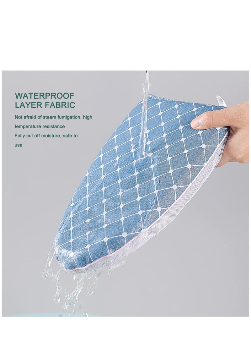 KASTWAVE Garment Steamer Ironing Glove Waterproof Heat Resistant Anti Steam Mitt with Finger Loop Complete Care Protective Garment Steaming Mitt Accessories for Clothes (Blue)  - Image 4