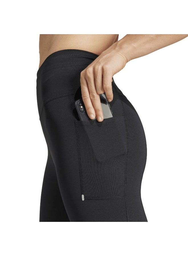Ultimate 7/8 L Black Running Tights For Women 2XS