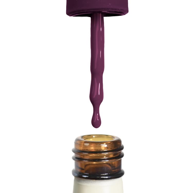 LECHAT Gel Polish - Antonella, Color and Top in One Coat, Shiny Long-Wear, Dark Purple Gel Polish - Image 2