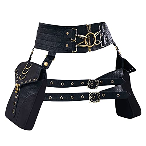 SUMGOGO Belt Pouch Waist Bag Fanny Pack Steampunk Phone Holder Casual Medieval Renaissance Cosplay Costume Accessories (Cor) - Image 1
