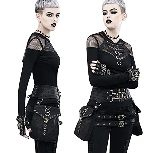 SUMGOGO Belt Pouch Waist Bag Fanny Pack Steampunk Phone Holder Casual Medieval Renaissance Cosplay Costume Accessories (Cor) - Image 5