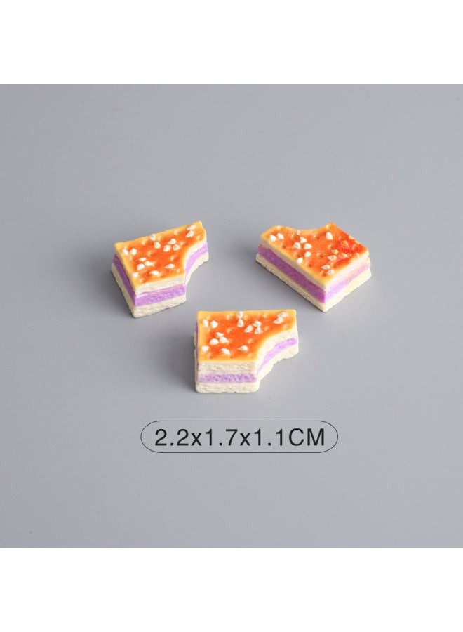Mini Bread Rack Miniature Simulation Bread Food Play Dessert Model Ornaments Resin Food Children's Play Toys-Color:Xy2-one Bread  - Image 1